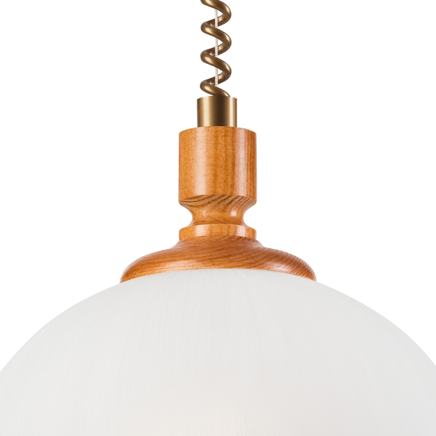 Luster podesive visine RAMONA 1xE27/60W/230V bež/smeđa/bor