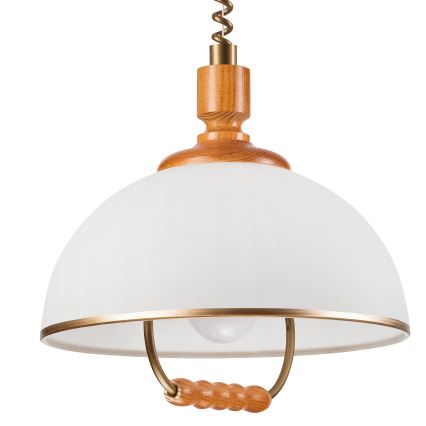 Luster podesive visine RAMONA 1xE27/60W/230V bež/smeđa/bor