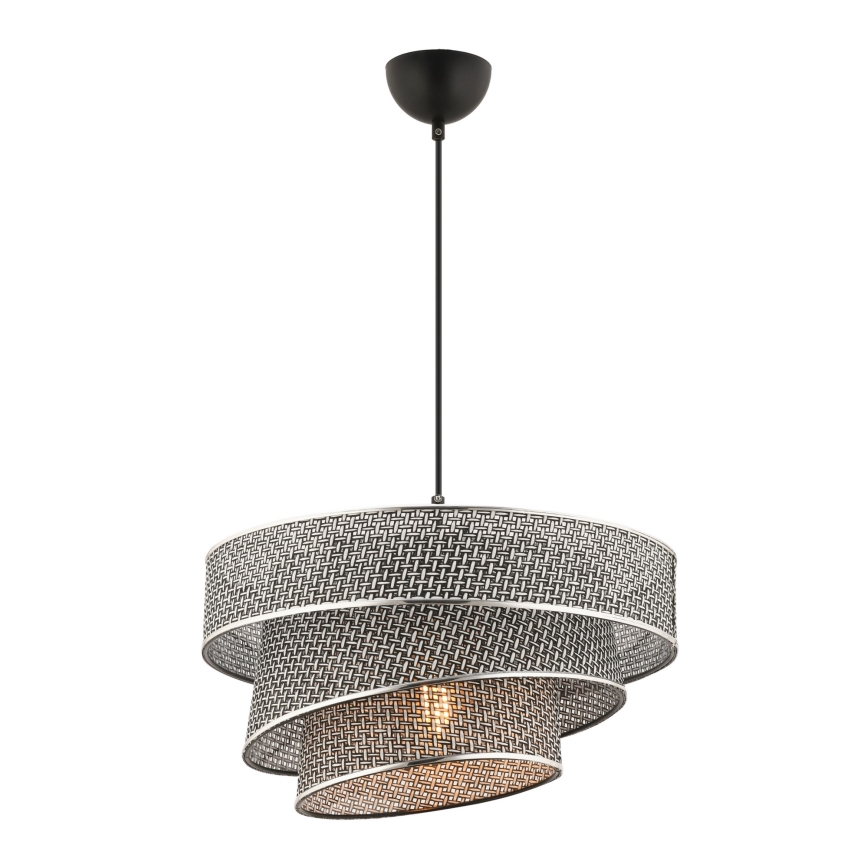 Luster s kabelom COUPER 1xE27/60W/230V siva/sjaj krom
