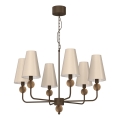 Luster s lancem GRENADA 6xE14/15W/230V bež