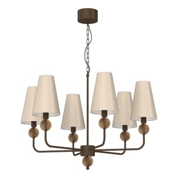 Luster s lancem GRENADA 6xE14/15W/230V bež