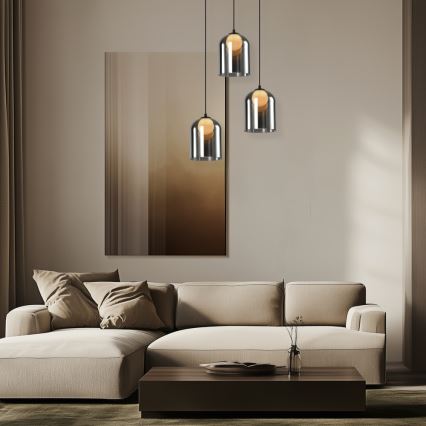 Luster sa užepljenom KLEA 1xG9/15W/230V dimljeno crna