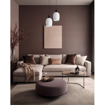 Luster viseći WOLKEN 1xE27/40W/230V bijela/crna