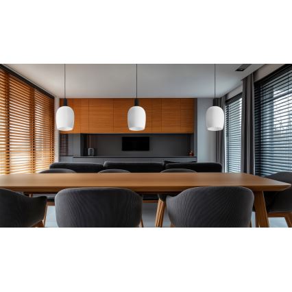 Luster viseći WOLKEN 1xE27/40W/230V bijela/crna