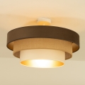 Luster za površinsku montažu WENTA 1xE27/60W/230V, promjer 50 cm, smeđa/juta/bež