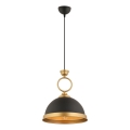 Lustre na kabelu MONZA 1xE27/40W/230V promjer 30 cm crna/bronzana