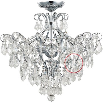 Luxera 33304 - Zamjenski kristal za luster GRANADA 5 cm