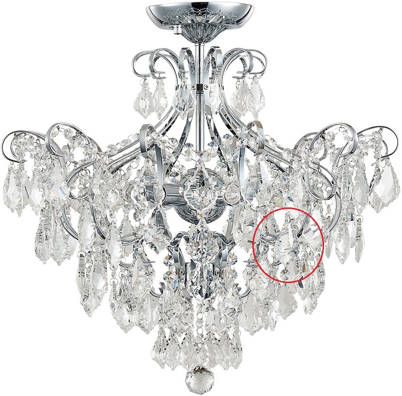 Luxera 33304 - Zamjenski kristal za luster GRANADA 5 cm