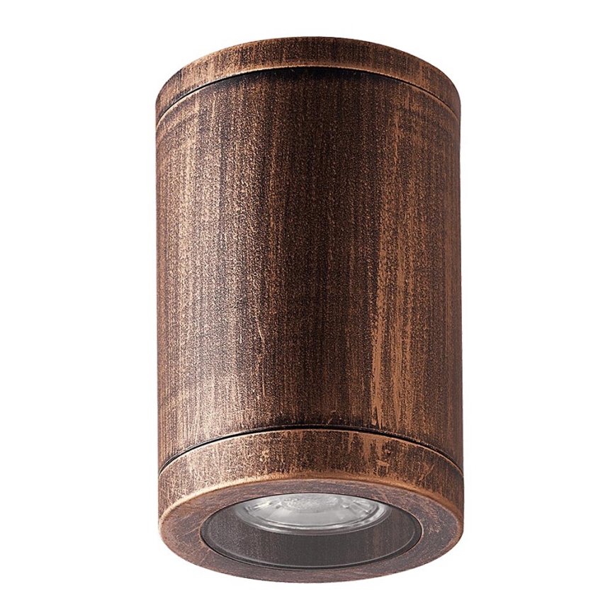 Luxera 48326 - Vanjska stropna svjetiljka MOPTI 1xGU10/7W/230V IP54 brončana