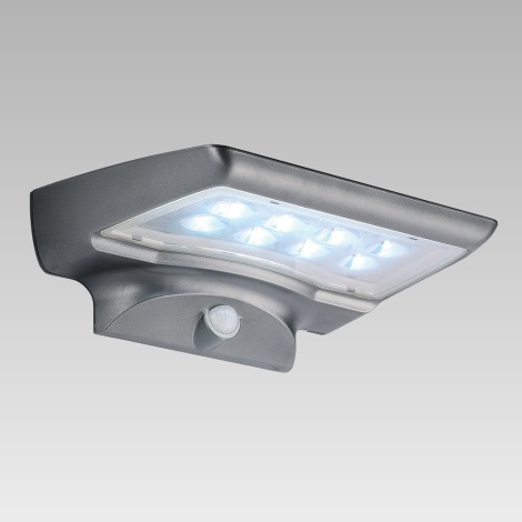 Luxera 65251 - Vanjska solarna svjetiljka sa senzorom STARGATE 8xLED/0,5W/5,4V IP44