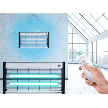 Luxera 70418 - Dezinfekcijska germicidna lampa 2xT5 UVC/15W/230V + DU