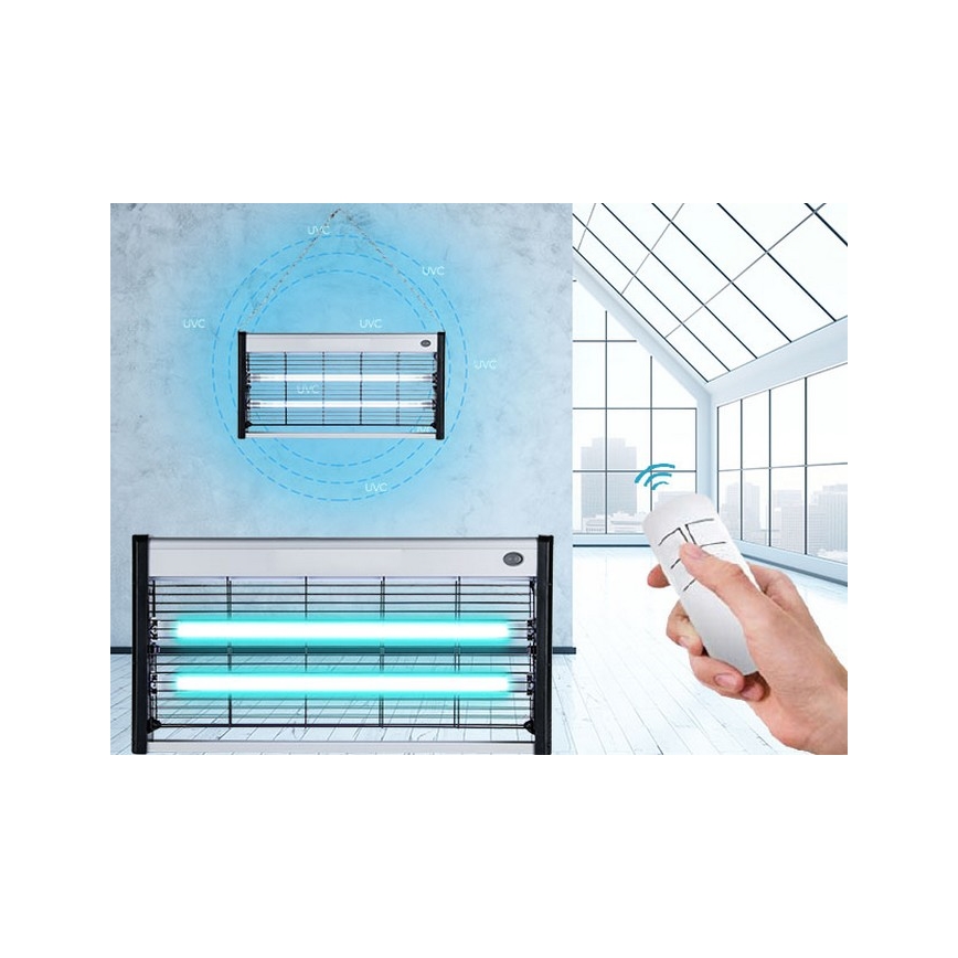 Luxera 70418 - Dezinfekcijska germicidna lampa 2xT5 UVC/15W/230V + DU