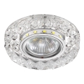 LUXERA 71074 - LED ugradbena svjetiljka CRYSTALS 1xGU10/50W/230V + LED/3W TRAKA