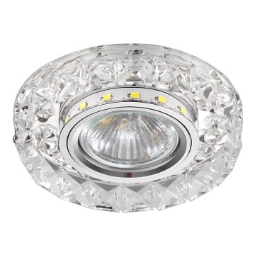 LUXERA 71074 - LED ugradbena svjetiljka CRYSTALS 1xGU10/50W/230V + LED/3W TRAKA