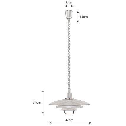 Markslöjd 104540 - Luster podesive visine KIKRENES 1xE27/60W/230V