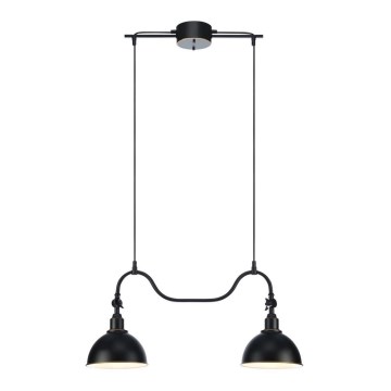 Markslöjd 104635 - Luster na sajli EKELUND 2xE27/40W/230V crna