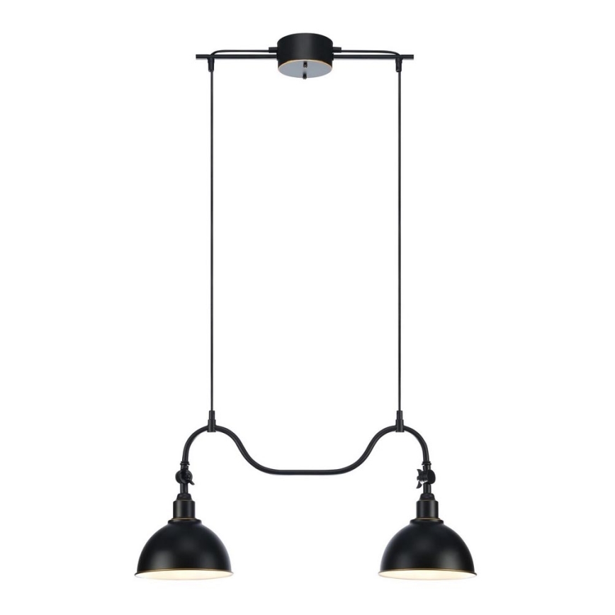 Markslöjd 104635 - Luster na sajli EKELUND 2xE27/40W/230V crna