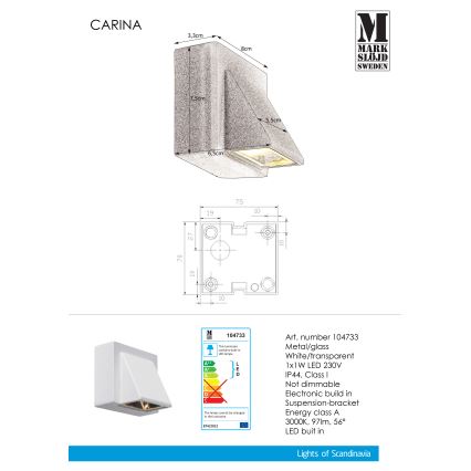 Markslöjd 104733 - LED Vanjska zidna svjetiljka CARINA LED/1W/230V IP44