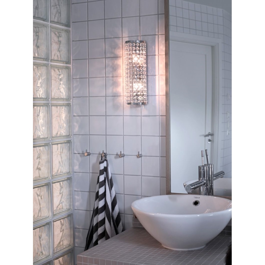 Markslöjd 105309 - Zidna svjetiljka za kupaonicu LYSEKIL 2xG9/28W/230V IP44 sjajni krom