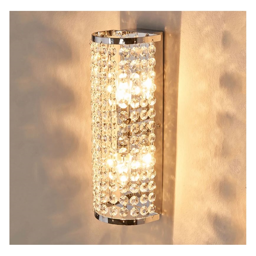 Markslöjd 105309 - Zidna svjetiljka za kupaonicu LYSEKIL 2xG9/28W/230V IP44 sjajni krom