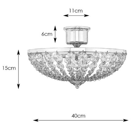 Markslöjd 105316 - Stropna svjetiljka GRÄNSÖ 3xE14/40W/230V