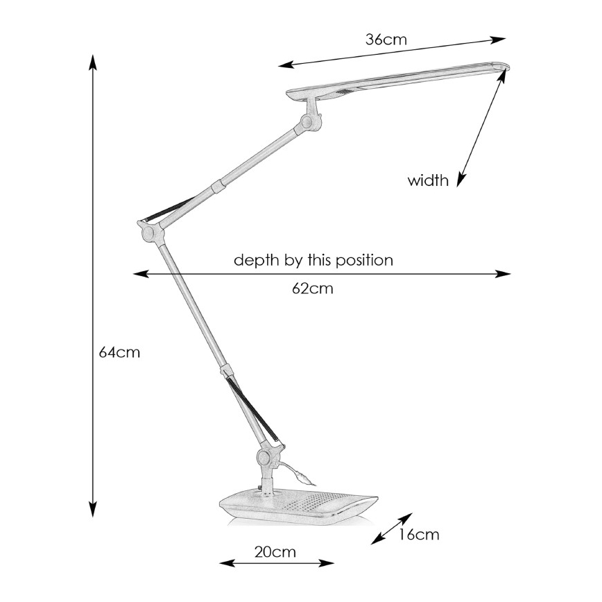 Markslöjd 105683 - LED Stolna lampa STUDY LED/5W/230V