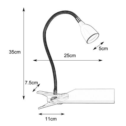 Markslöjd 106091 - LED Stolna lampa s kvačicom TULIP LED/3W/230V bijela