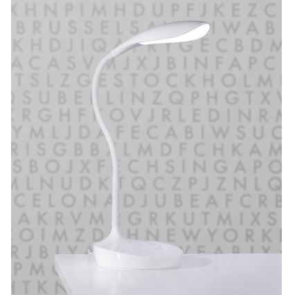 Markslöjd 106093 - LED Prigušiva stolna lampa s USB-om SWAN LED/4,6W/230V