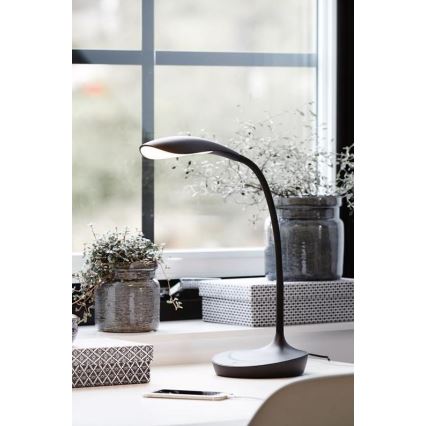 Markslöjd 106094 - LED Prigušiva stolna lampa s USB-om SWAN LED/4,6W/230V