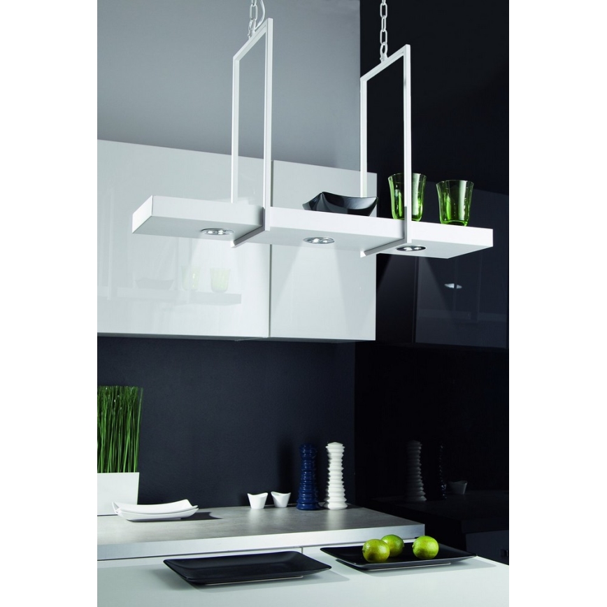 Markslöjd 106124 - LED luster za prigušivanje na lancu TRAY 3xLED/3W/230V bijela