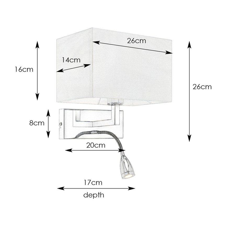 Markslöjd 106308 - LED Zidna svjetiljka SAVOY LED/3W+E27/60W/230V