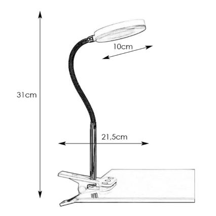 Markslöjd 106471 - LED Lampa sa kvačicom FLEX LED/5W/230V