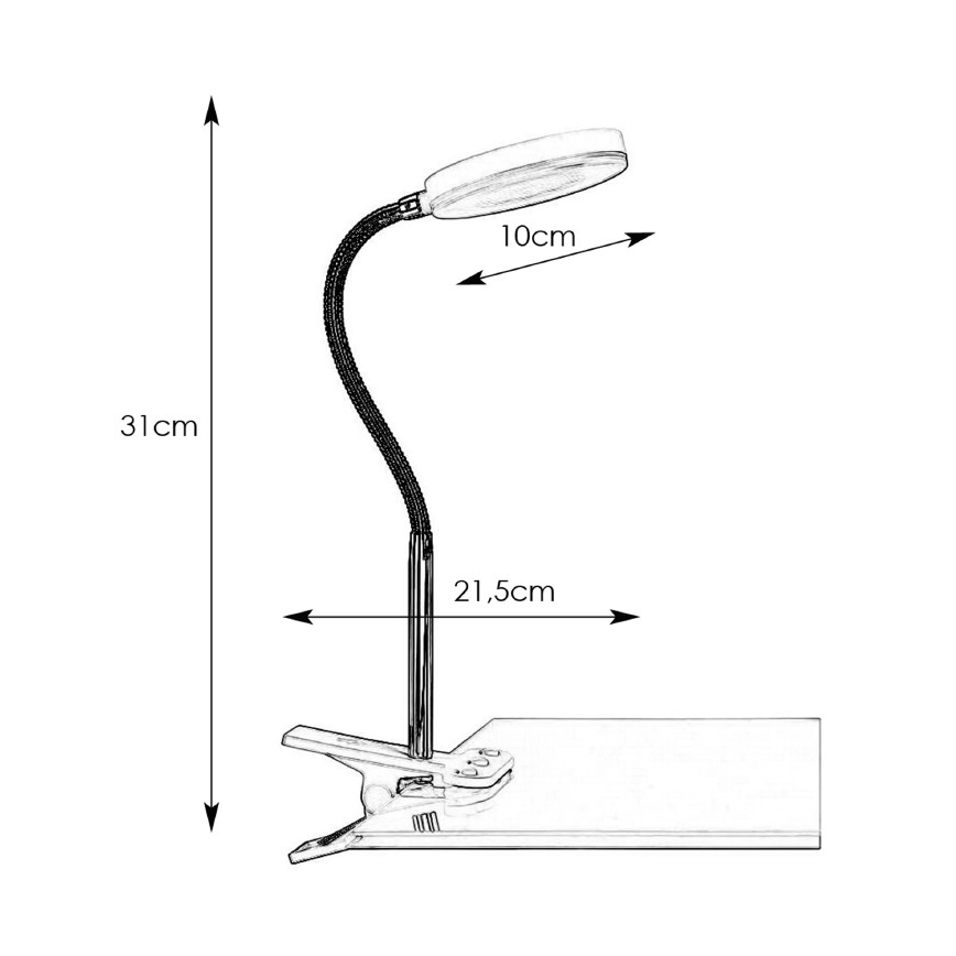 Markslöjd 106471 - LED Lampa sa kvačicom FLEX LED/5W/230V