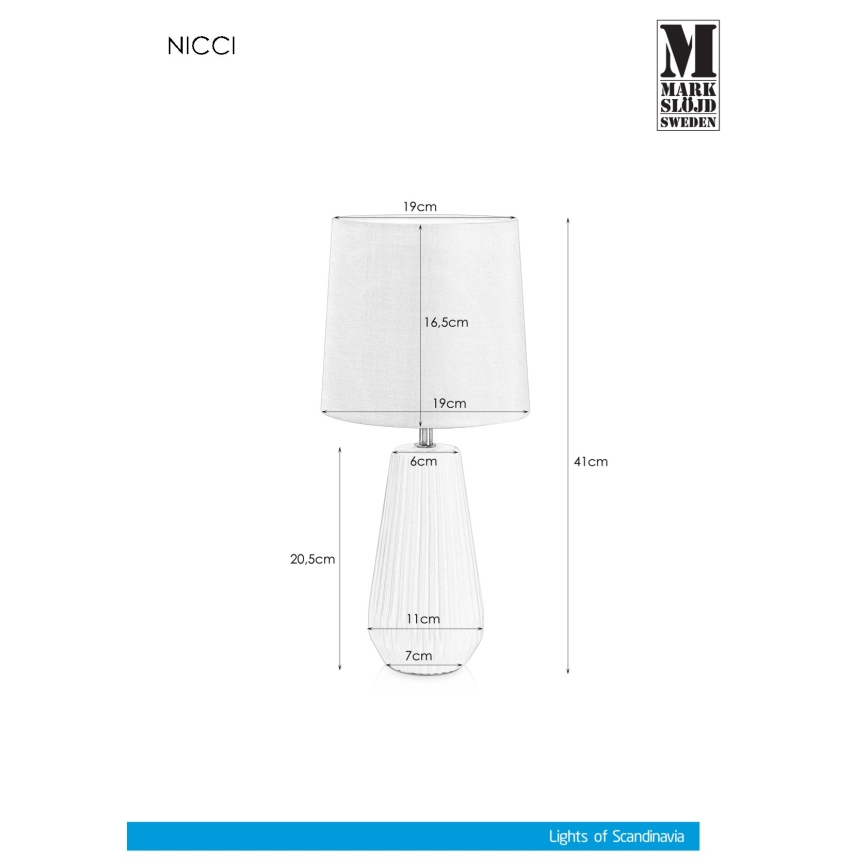 Markslöjd 106624 - Stolna lampa NICCI 1xE14/40W/230V