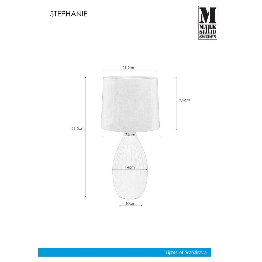 Markslöjd 106887 - Stolna lampa STEPHANIE 1xE27/60W/230V