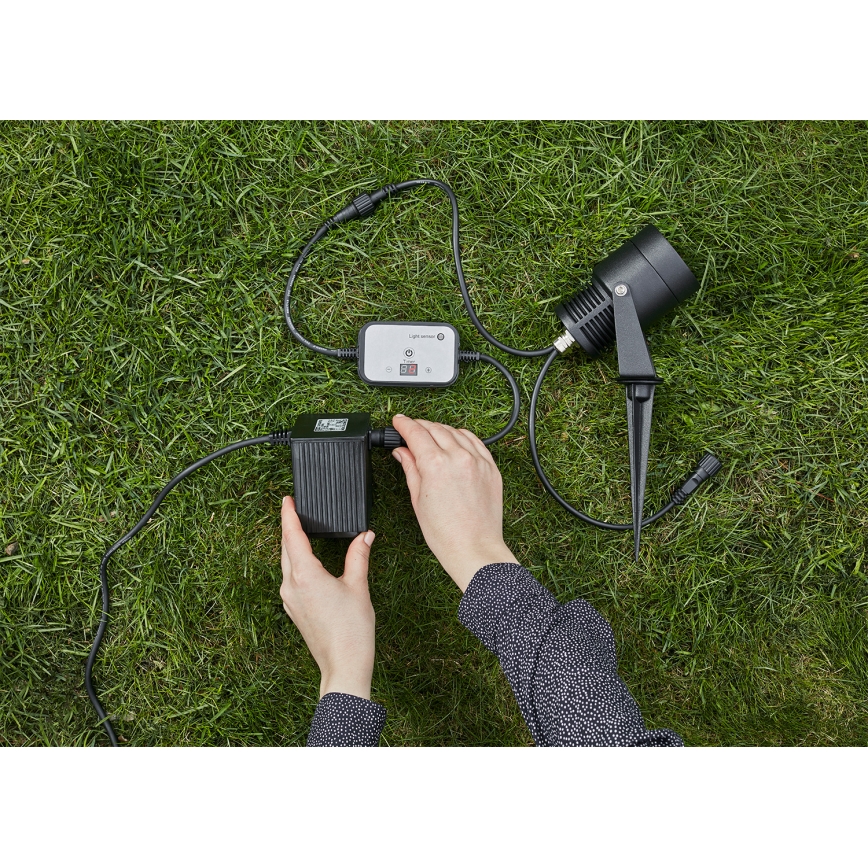 Markslöjd 106936 - Senzor sumraka s tajmerom GARDEN24 24V IP44