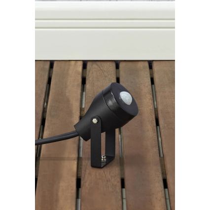 Markslöjd 106940 - Vanjski senzor pokreta i sumraka PIR GARDEN24 IP44, crne boje