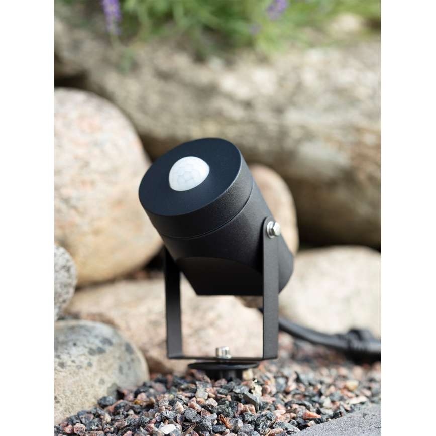 Markslöjd 106940 - Vanjski senzor pokreta i sumraka PIR GARDEN24 IP44, crne boje
