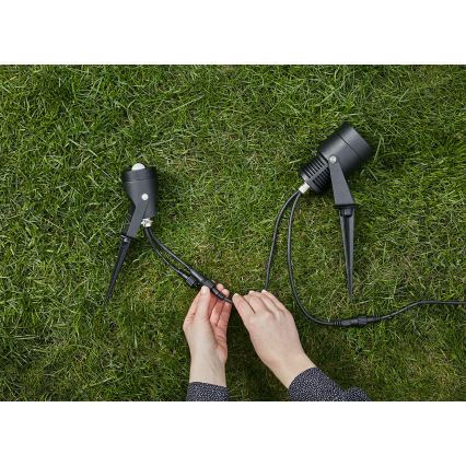 Markslöjd 106940 - Vanjski senzor pokreta i sumraka PIR GARDEN24 IP44, crne boje