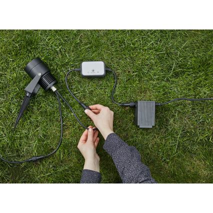 Markslöjd 106940 - Vanjski senzor pokreta i sumraka PIR GARDEN24 IP44, crne boje