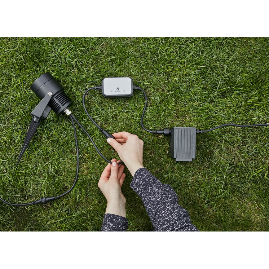 Markslöjd 106940 - Vanjski senzor pokreta i sumraka PIR GARDEN24 IP44, crne boje
