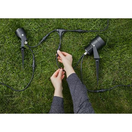 Markslöjd 106940 - Vanjski senzor pokreta i sumraka PIR GARDEN24 IP44, crne boje