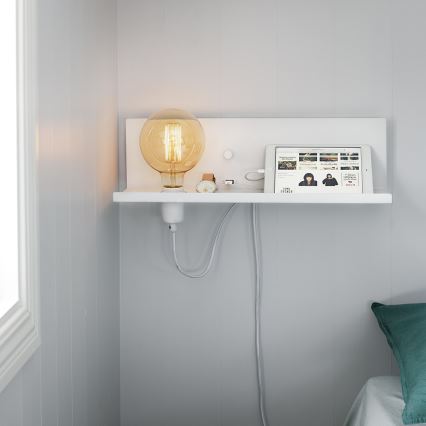 Markslöjd 106969 - Zidna svjetiljka za prigušivanje s USB MULTI 1xE27/60W/230V