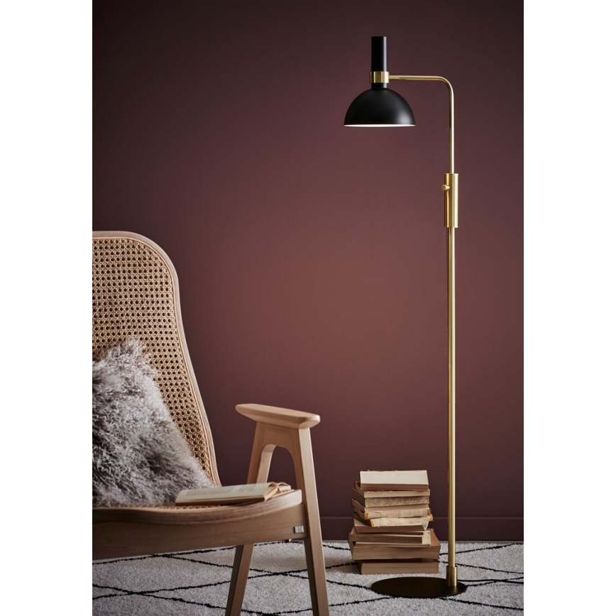 Markslöjd 106972 - Stojna svjetiljka za prigušivanje LARRY 1xE27/60W/230V crna/zlatna
