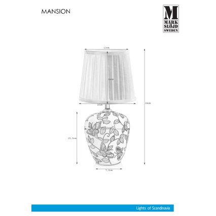 Markslöjd 107039 - Stolna lampa MANSION 1xE14/40W/230V