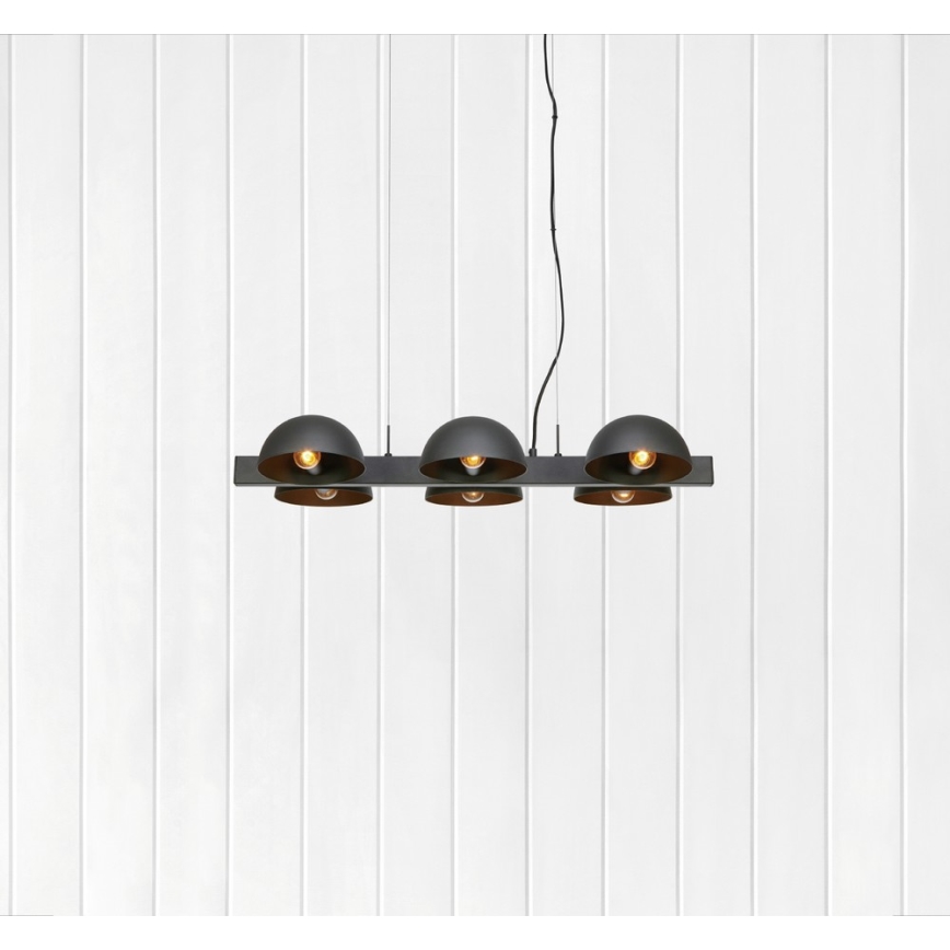 Markslöjd 107138 - Luster na sajli FLAMINGO 6xE14/40W/230V crna