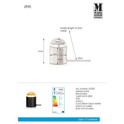 Markslöjd 107201 - Kristalna stolna lampa JINX 1xGU10/6W/230V