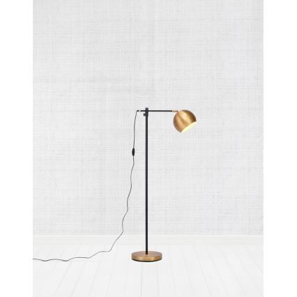 Markslöjd 107231 - Podna lampa CHESTER 1xE27/40W/230V crna/bronca