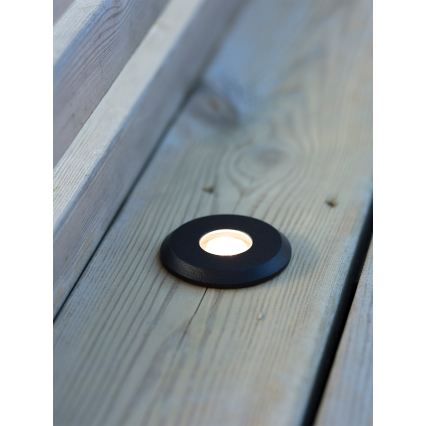 Markslöjd 107284 - LED vanjsko ugradno svjetlo GARDEN24 LED/0,8W/24V IP44 crno