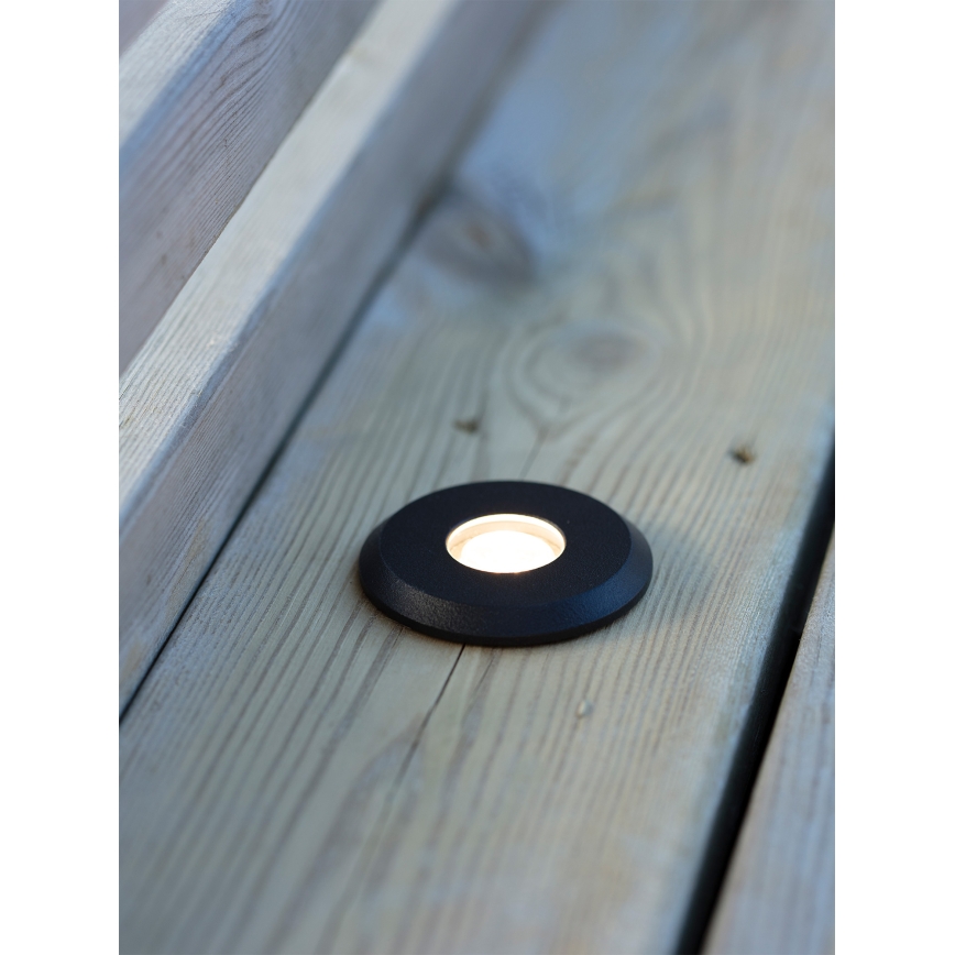 Markslöjd 107284 - LED vanjsko ugradno svjetlo GARDEN24 LED/0,8W/24V IP44 crno